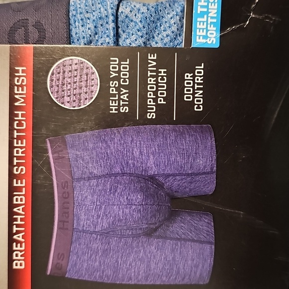 Hanes Comfort Flex Fit Boxer Briefs - Blue - Picture 4 of 8